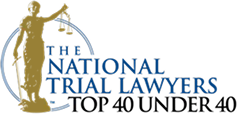 Lady Justice holding scales, "The National Trial Lawyers" logo.